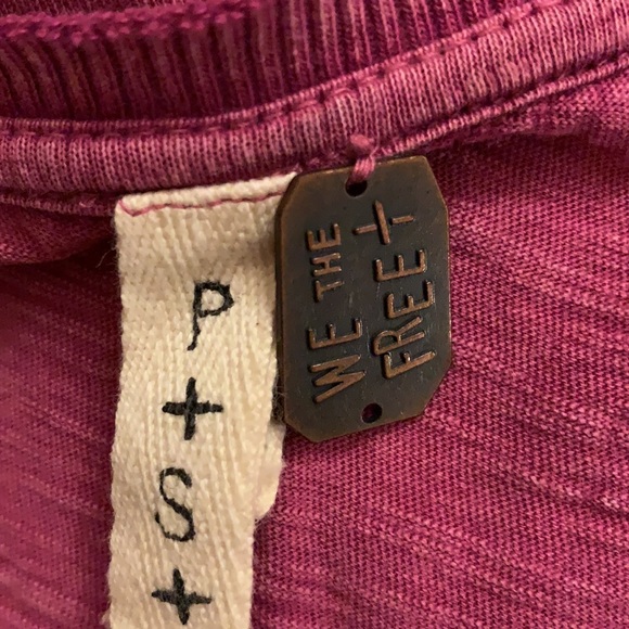 Free People We The Free Long Sleeve Henley Size S - Picture 3 of 5